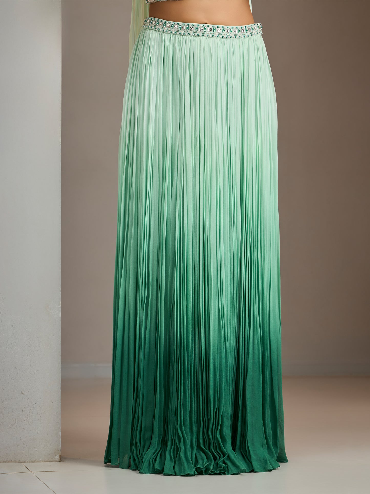 Green Ombre Dk2 Skirt Set