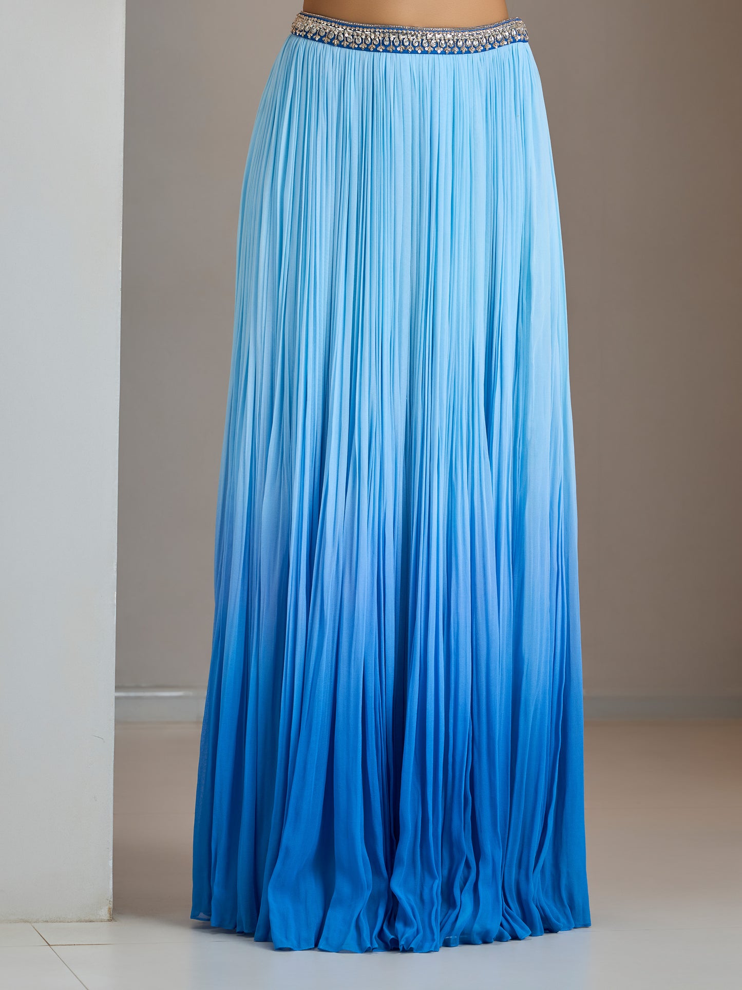 Blue Ombre Dk2 Skirt Set