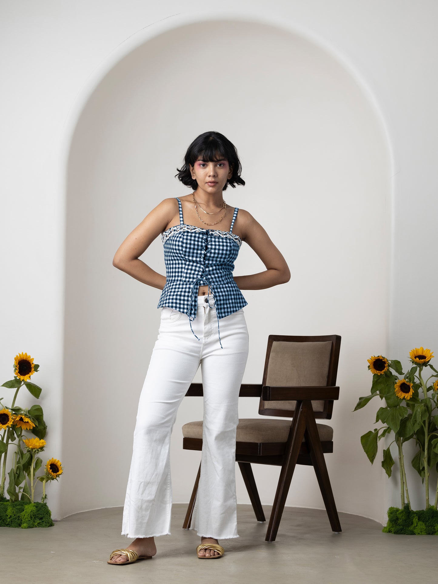 Blue Kim Corset Top