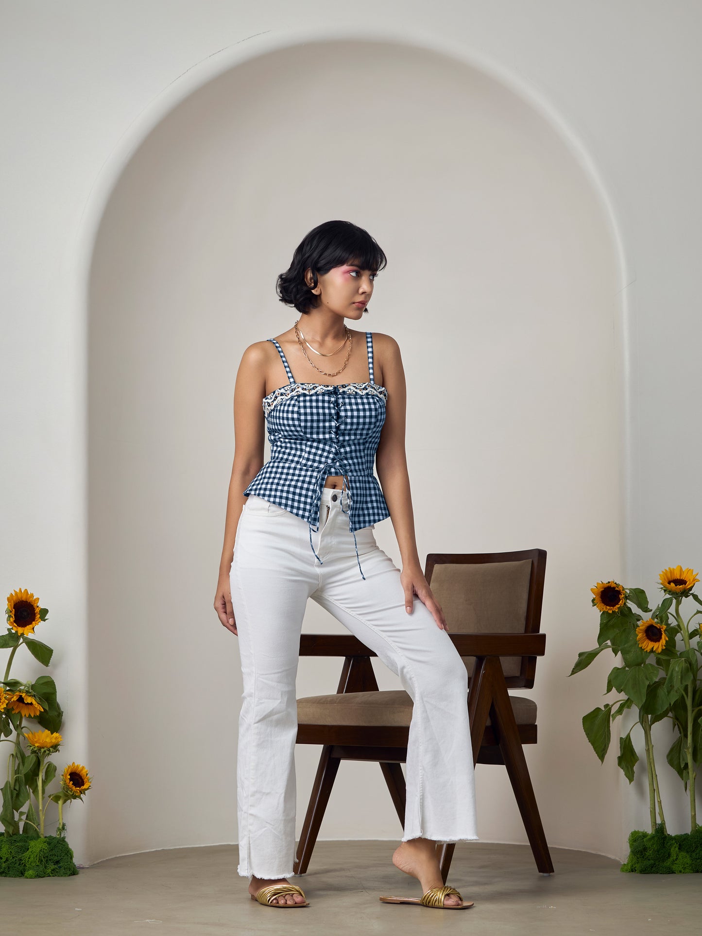 Blue Kim Corset Top