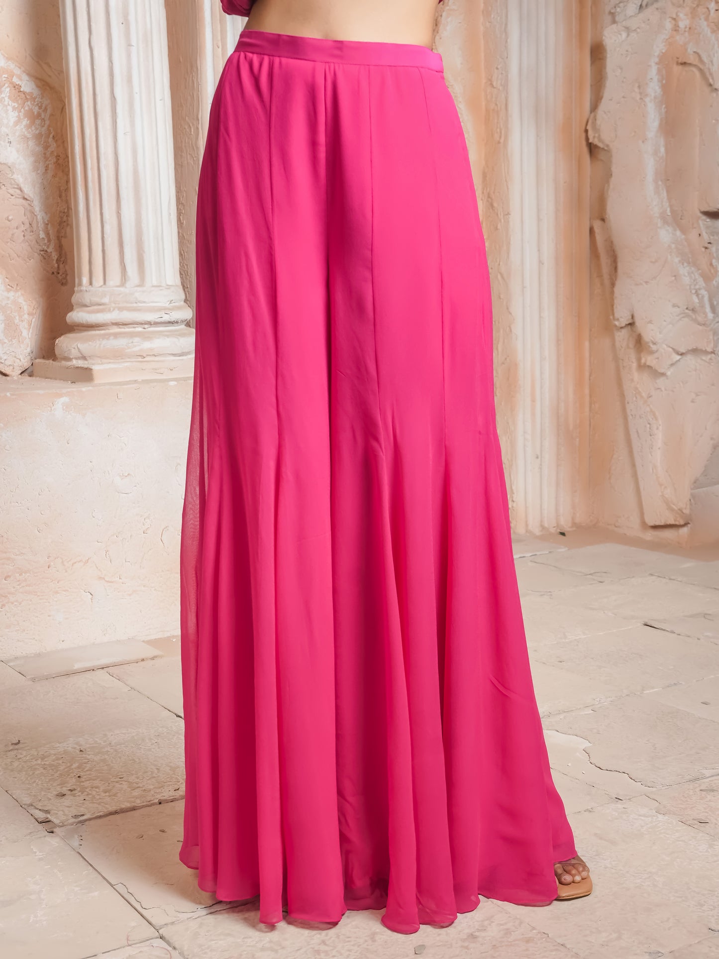 Fushcia Pink Kurta Sharara Set