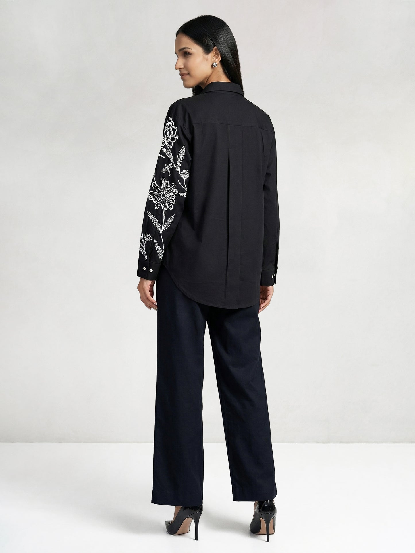 Gabby Ivory Flower Shirt with Pant