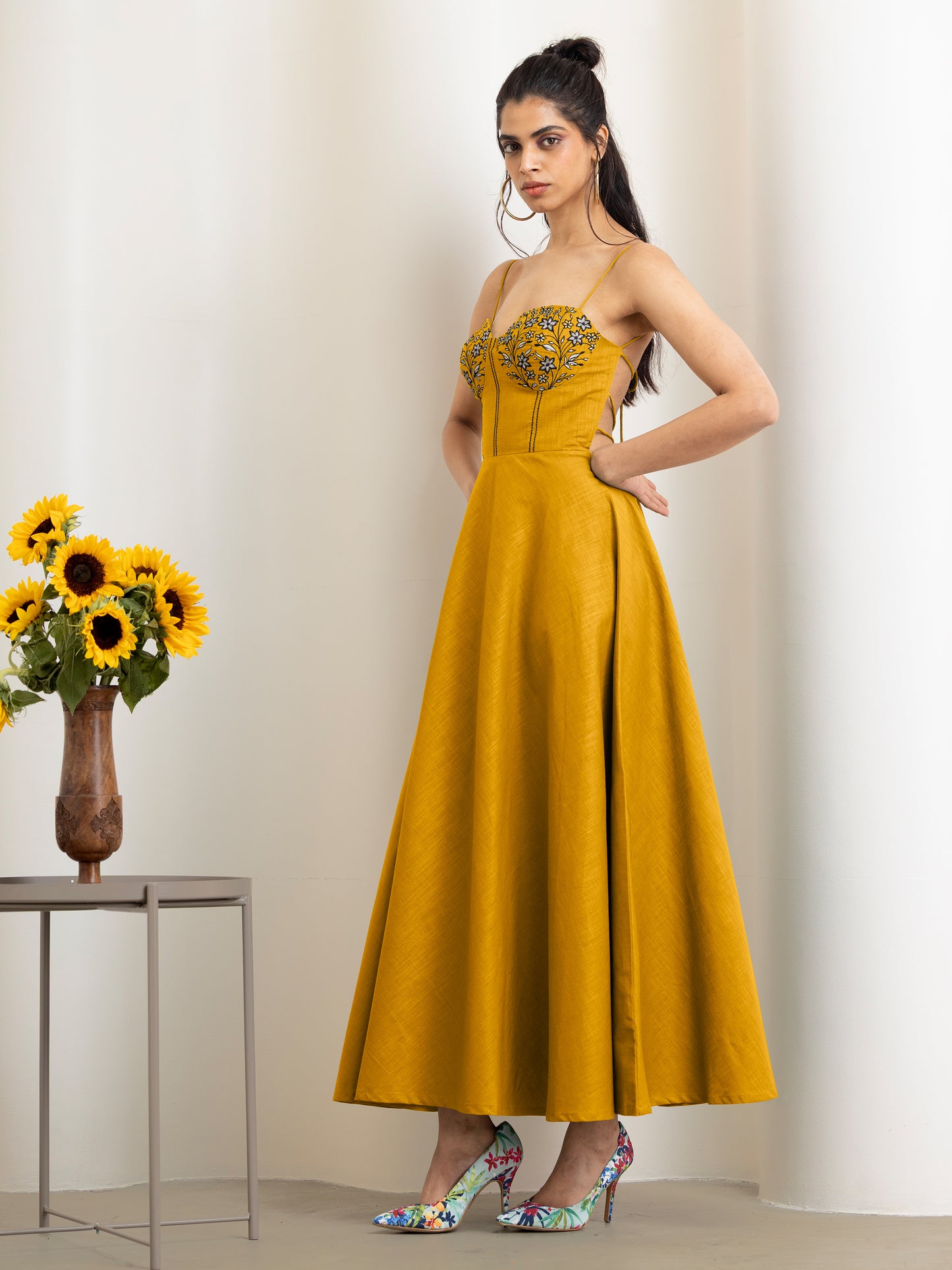 Gamora Mustard Maxi Dress