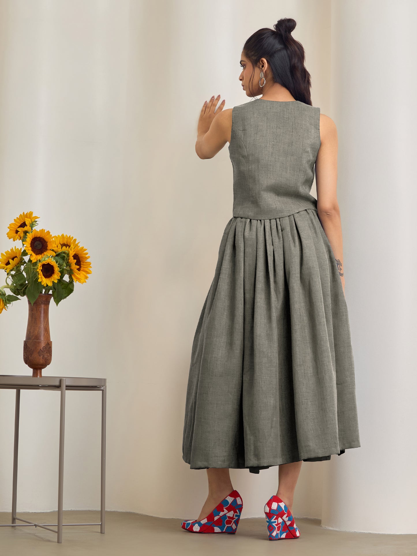 Alina Grey Skirt Co-Ord Set