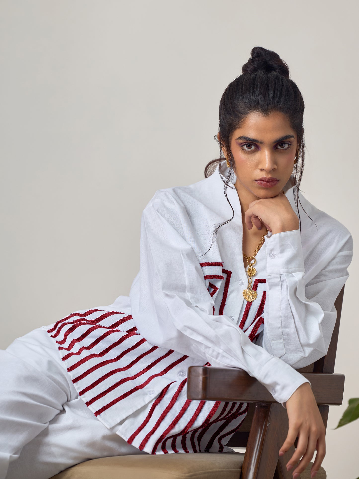 Red wave Co-ord Set