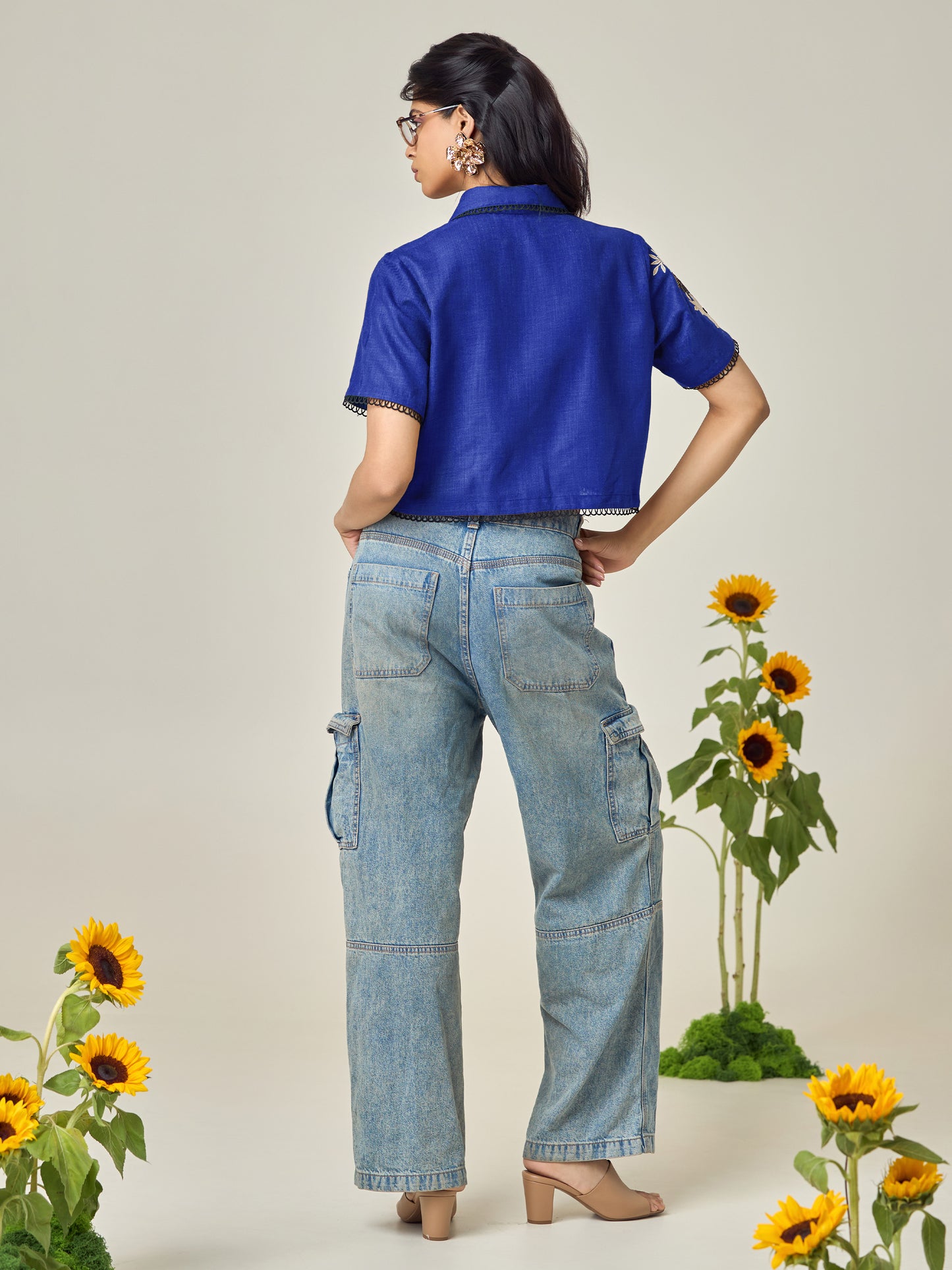 Blue Sand Dunes Crop Shirt