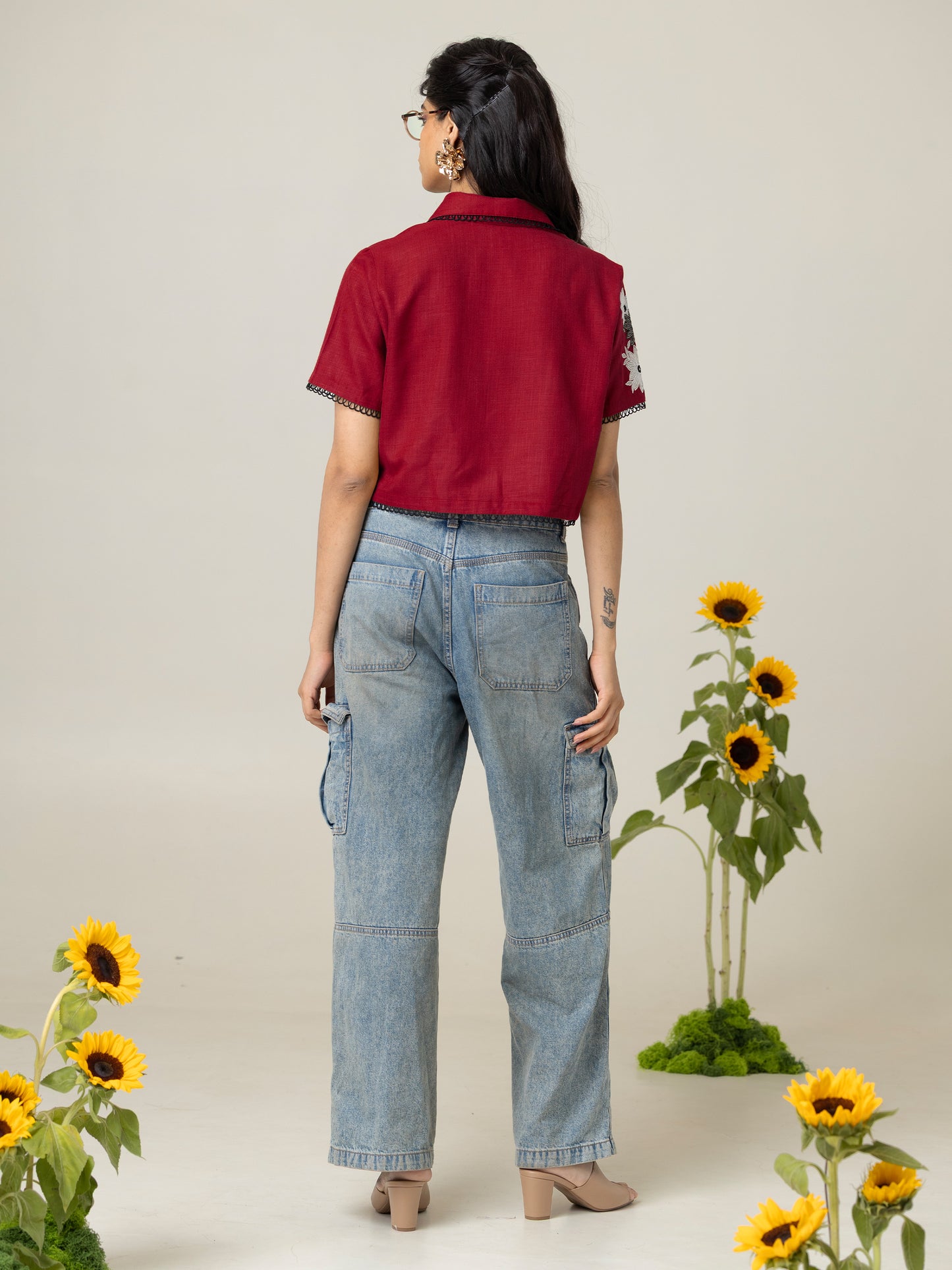 Red Sand Dunes Crop Shirt