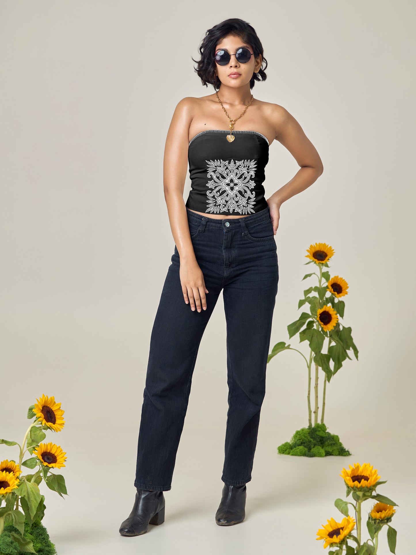 Black Rachel Top