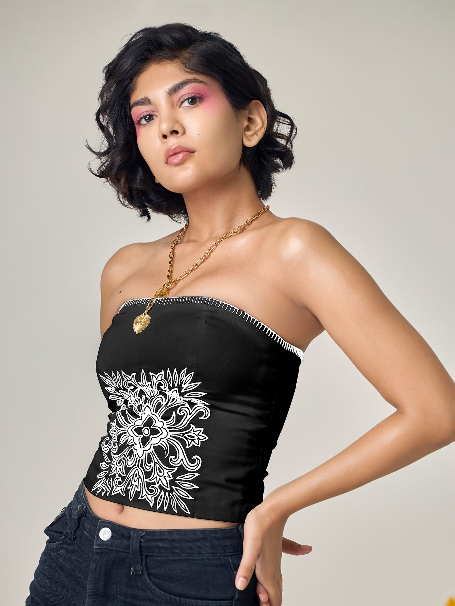 Black Rachel Top