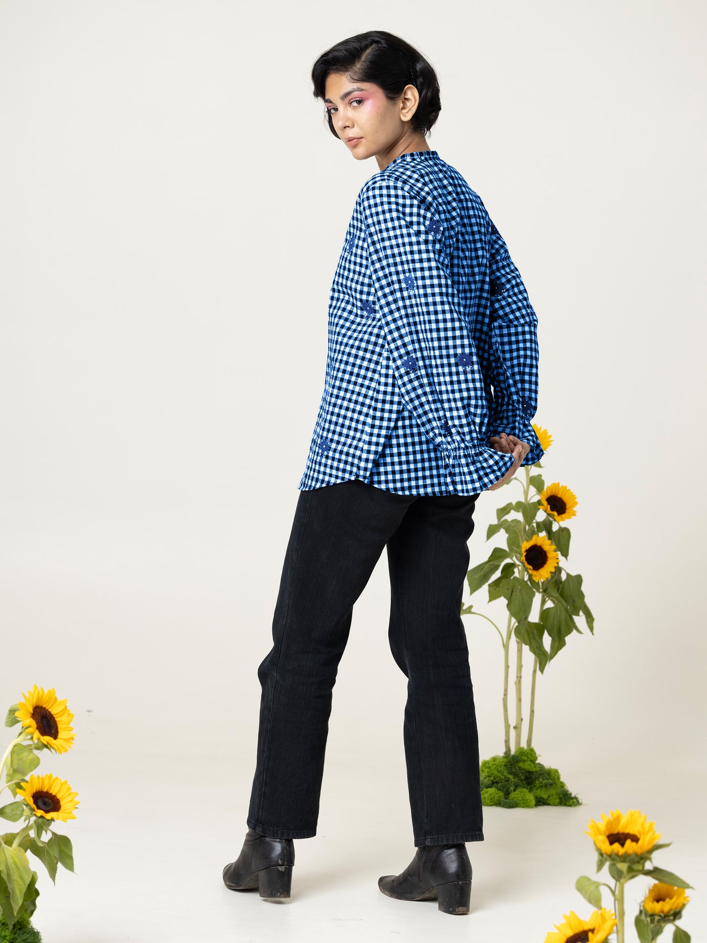 The Blue Sunflower Top