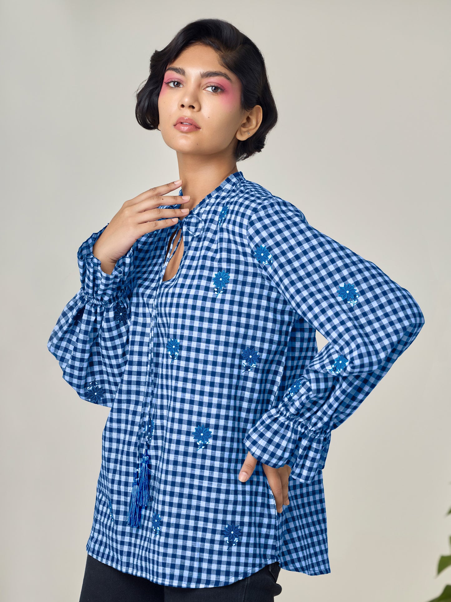 The Blue Sunflower Top