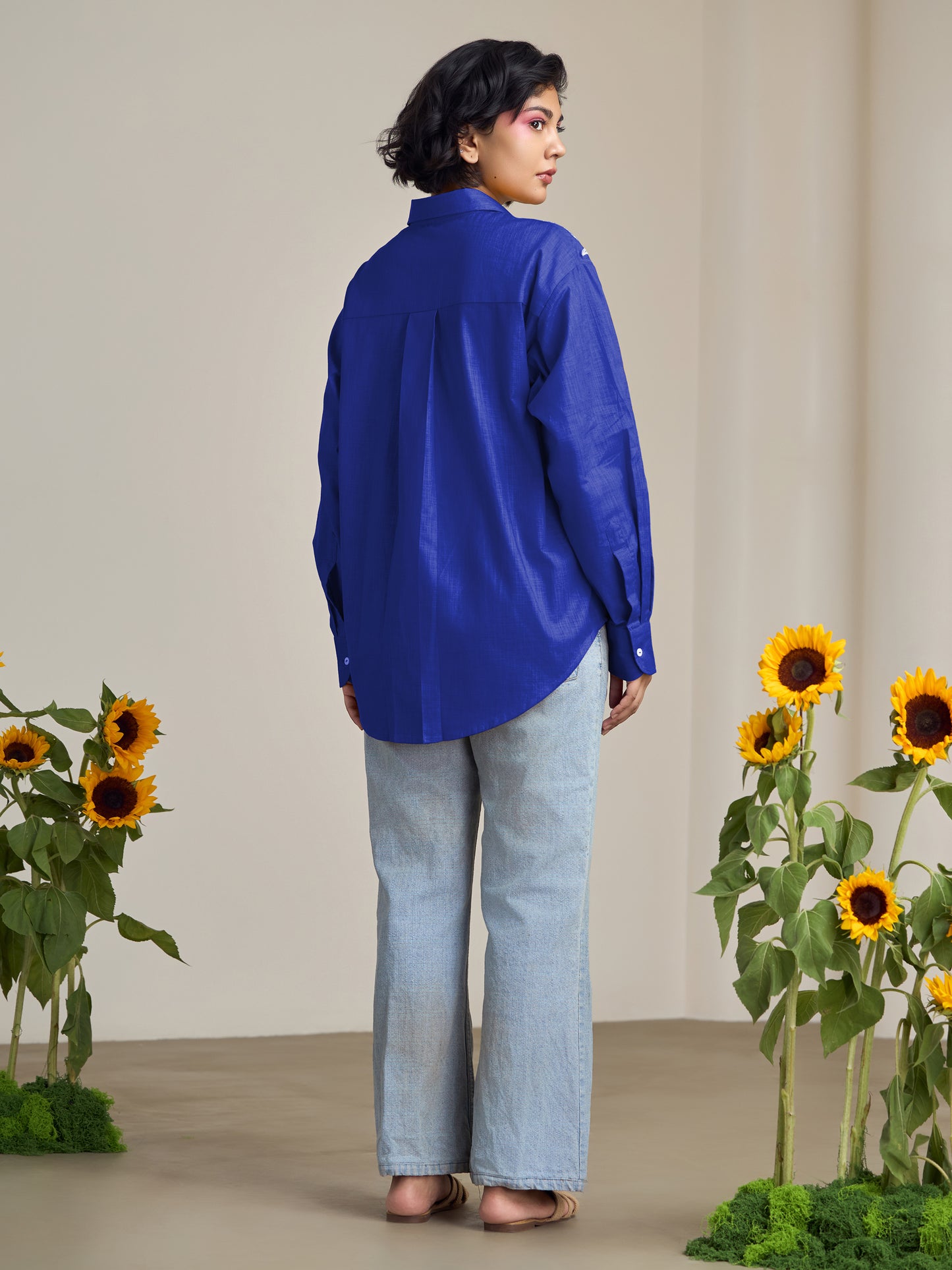 Blue Blair Cutwork Shirt