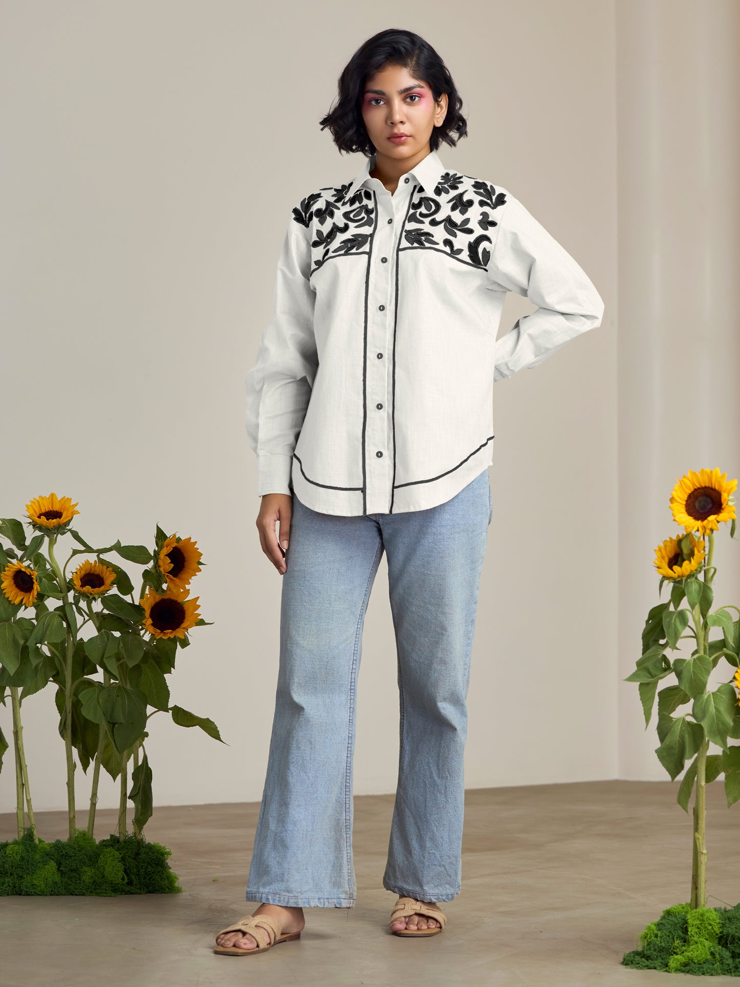 White Blair Cutwork Shirt