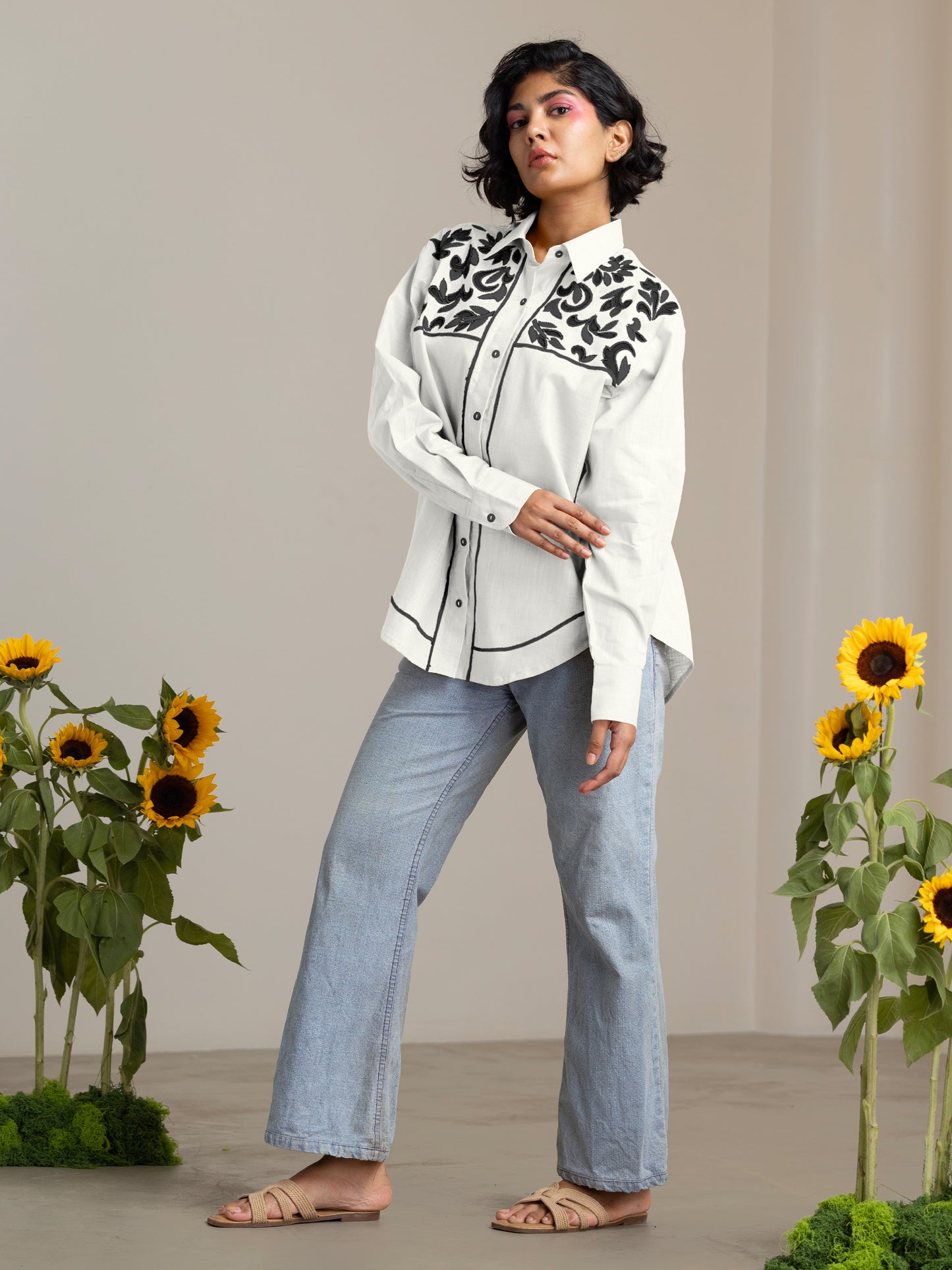White Blair Cutwork Shirt