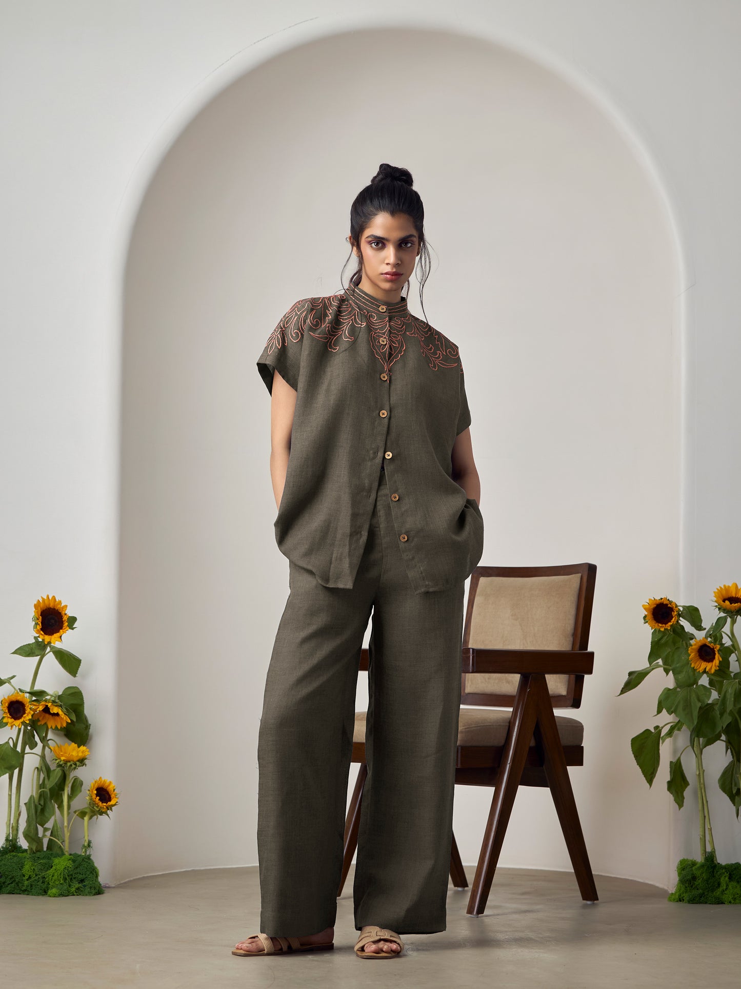 Alina Grey Pant Co-Ord Set