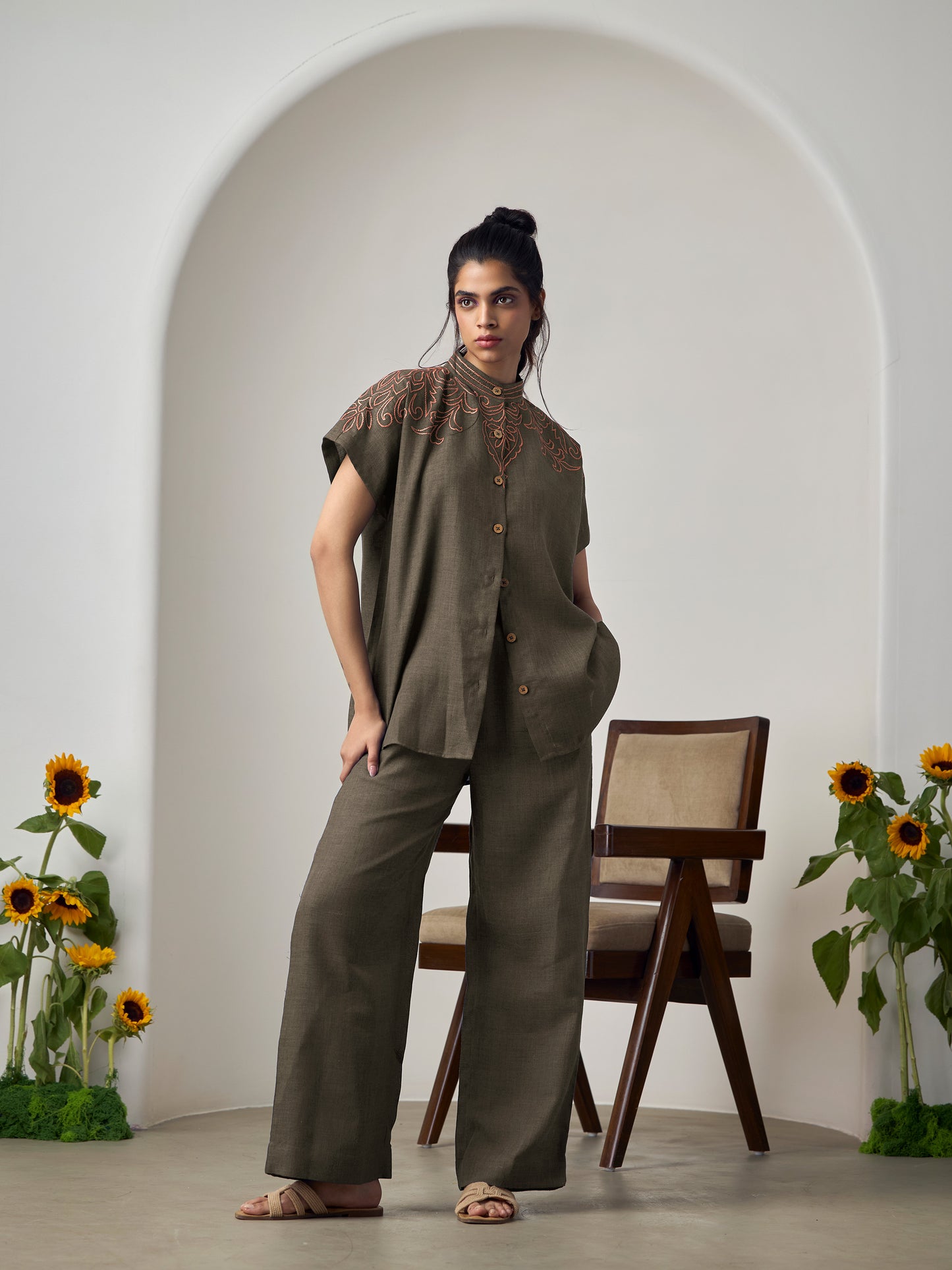 Alina Grey Pant Co-Ord Set