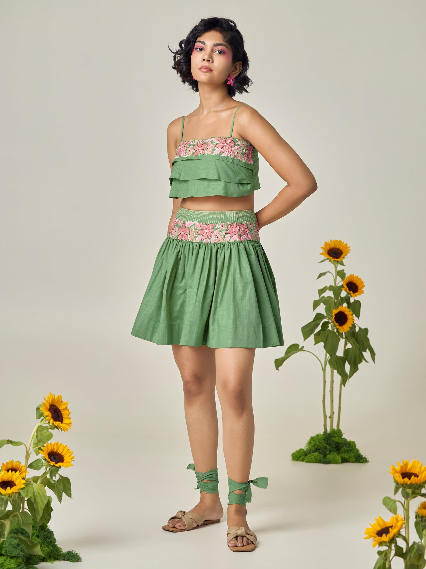 Sage Green Blair Layered Co-Ord Set