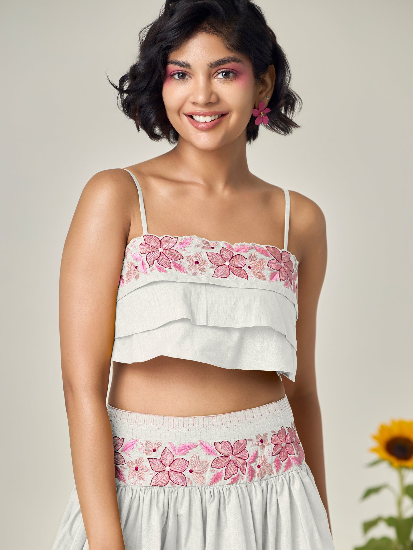 White Blair Layered Co-Ord Set