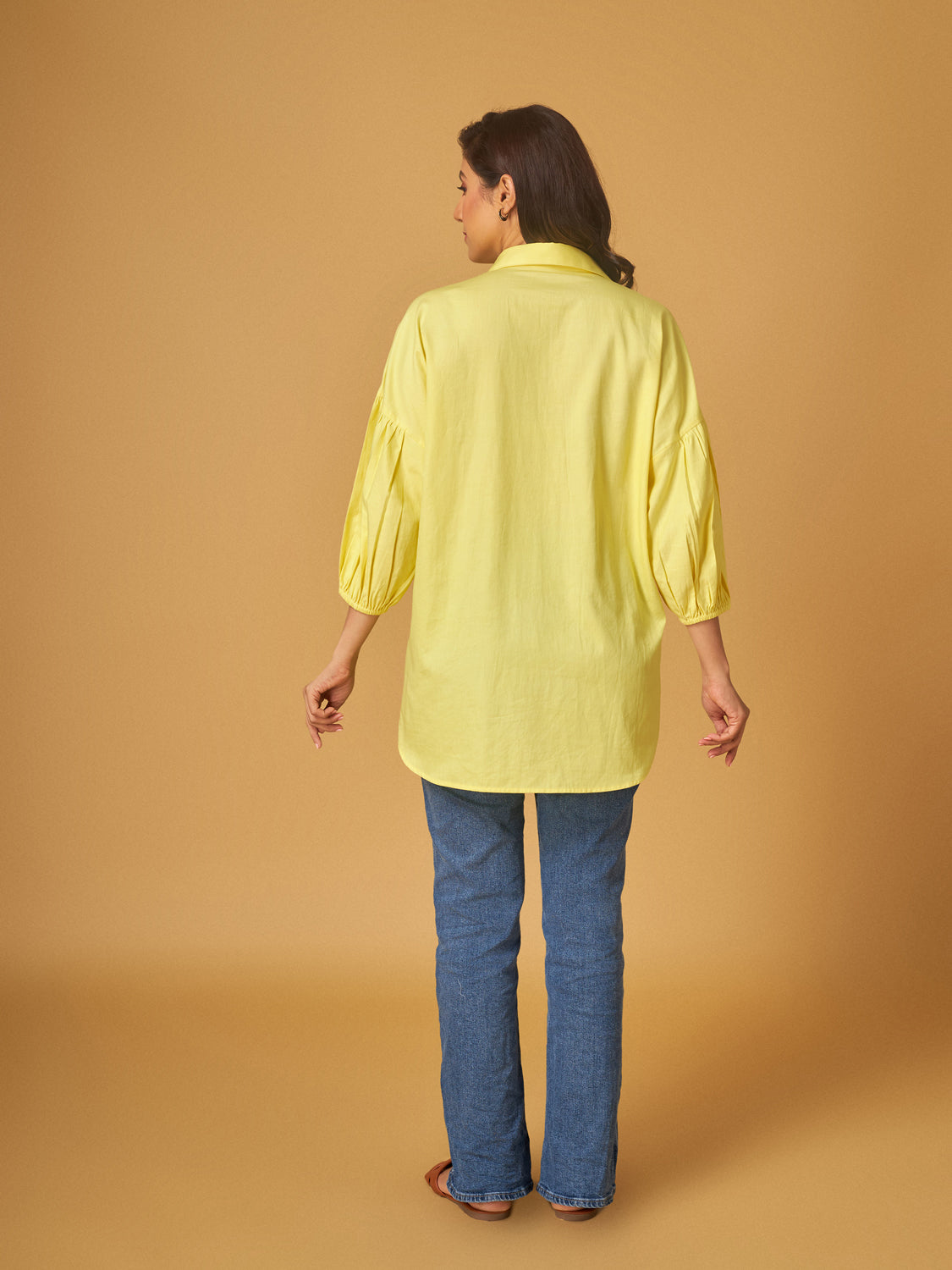 Limelight Applique Work Shirt in Pure Cotton