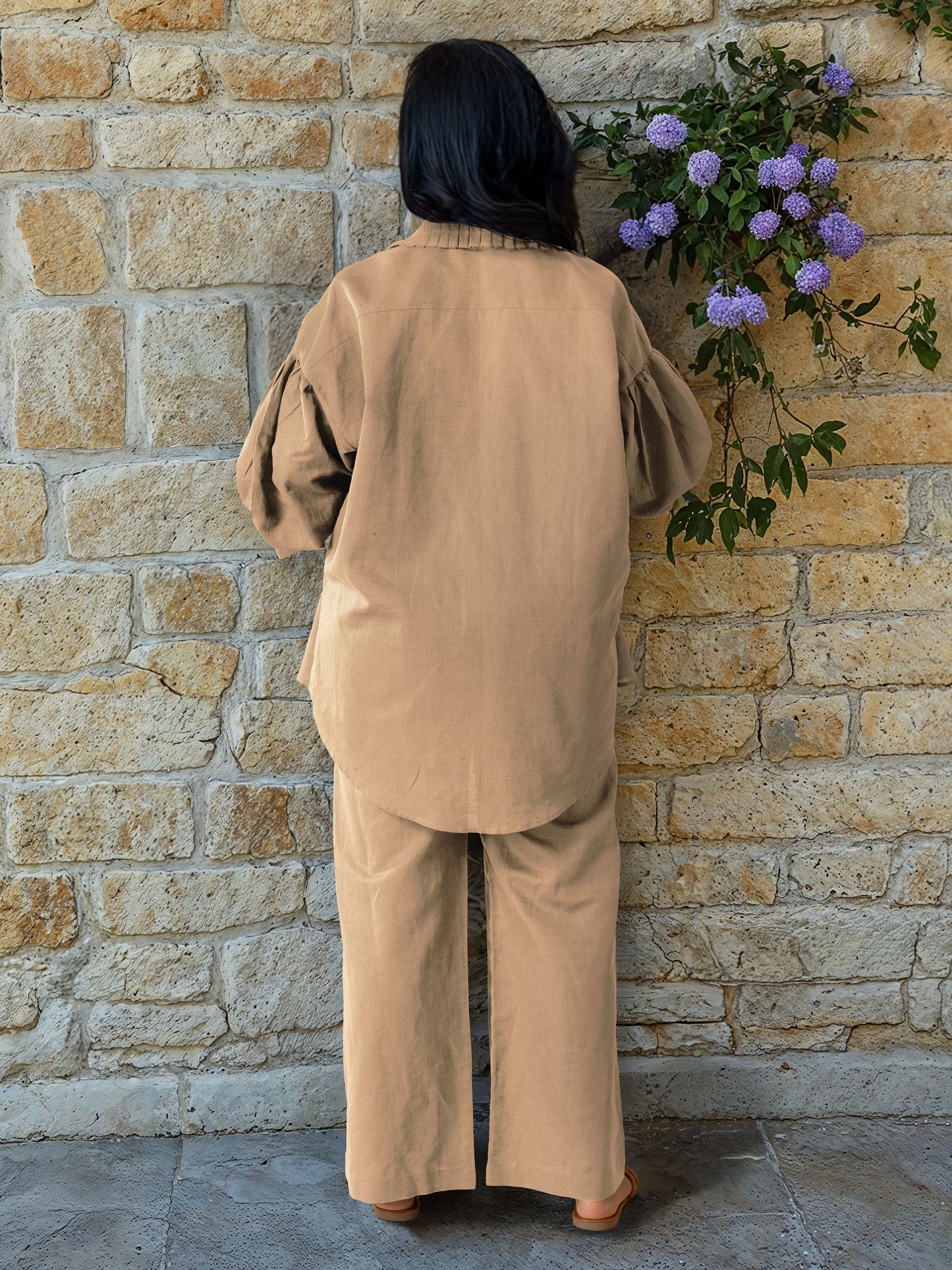 Beige Linen Co-Ord Set