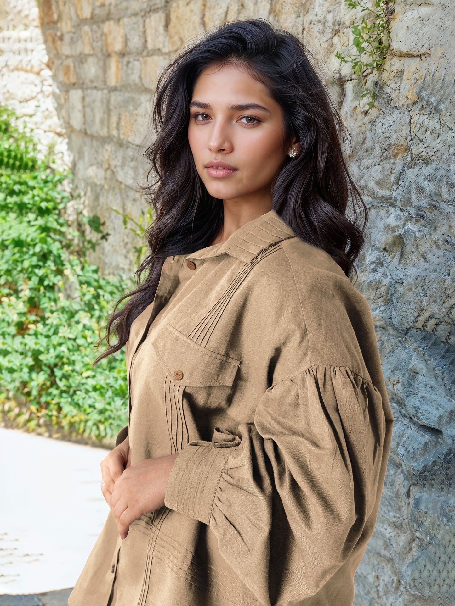 Beige Linen Co-Ord Set