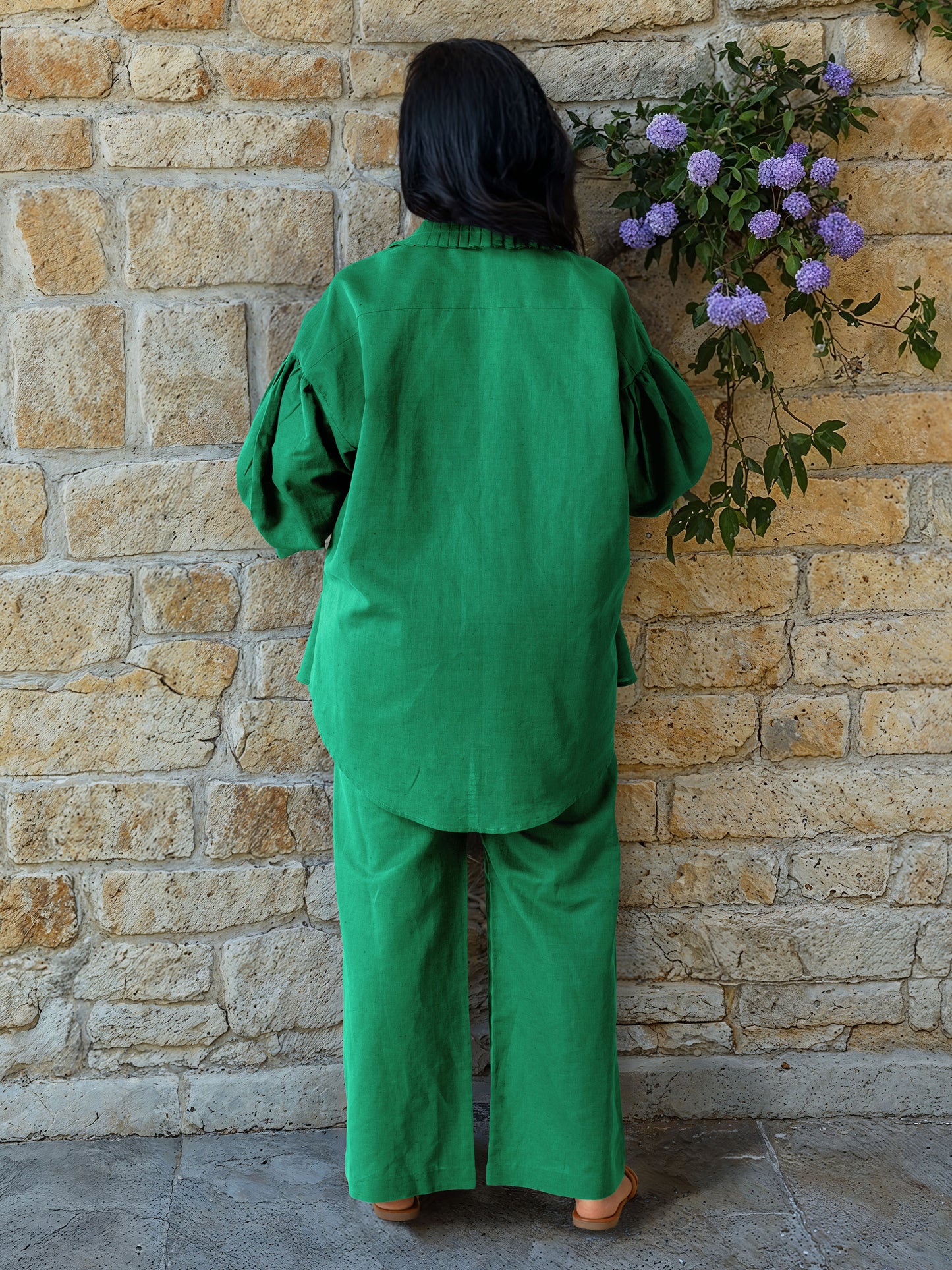Green Linen Co-Ord Set