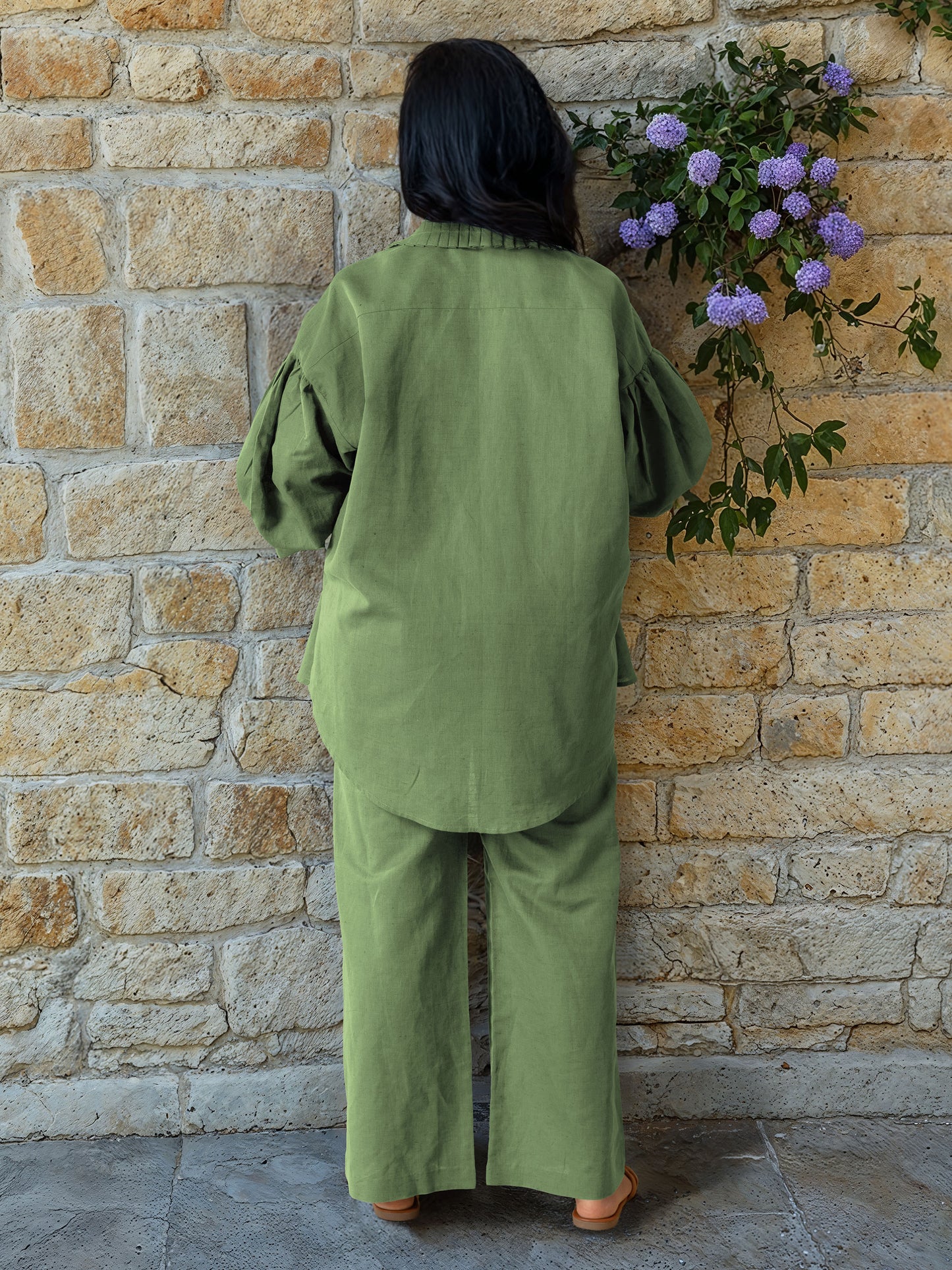Sage Green Linen Co-Ord Set