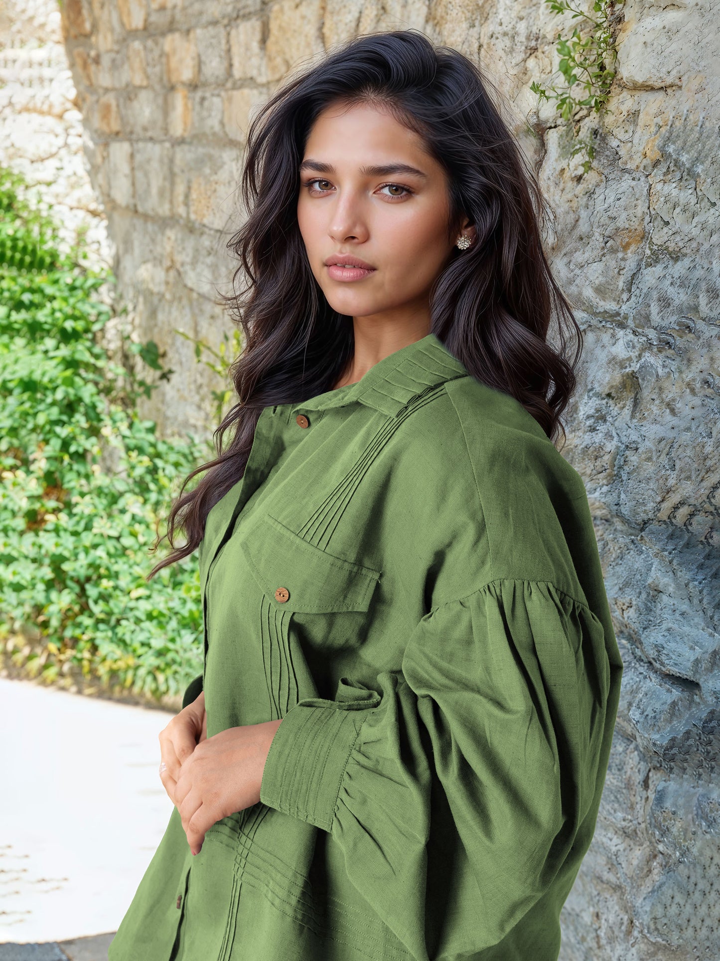 Sage Green Linen Co-Ord Set