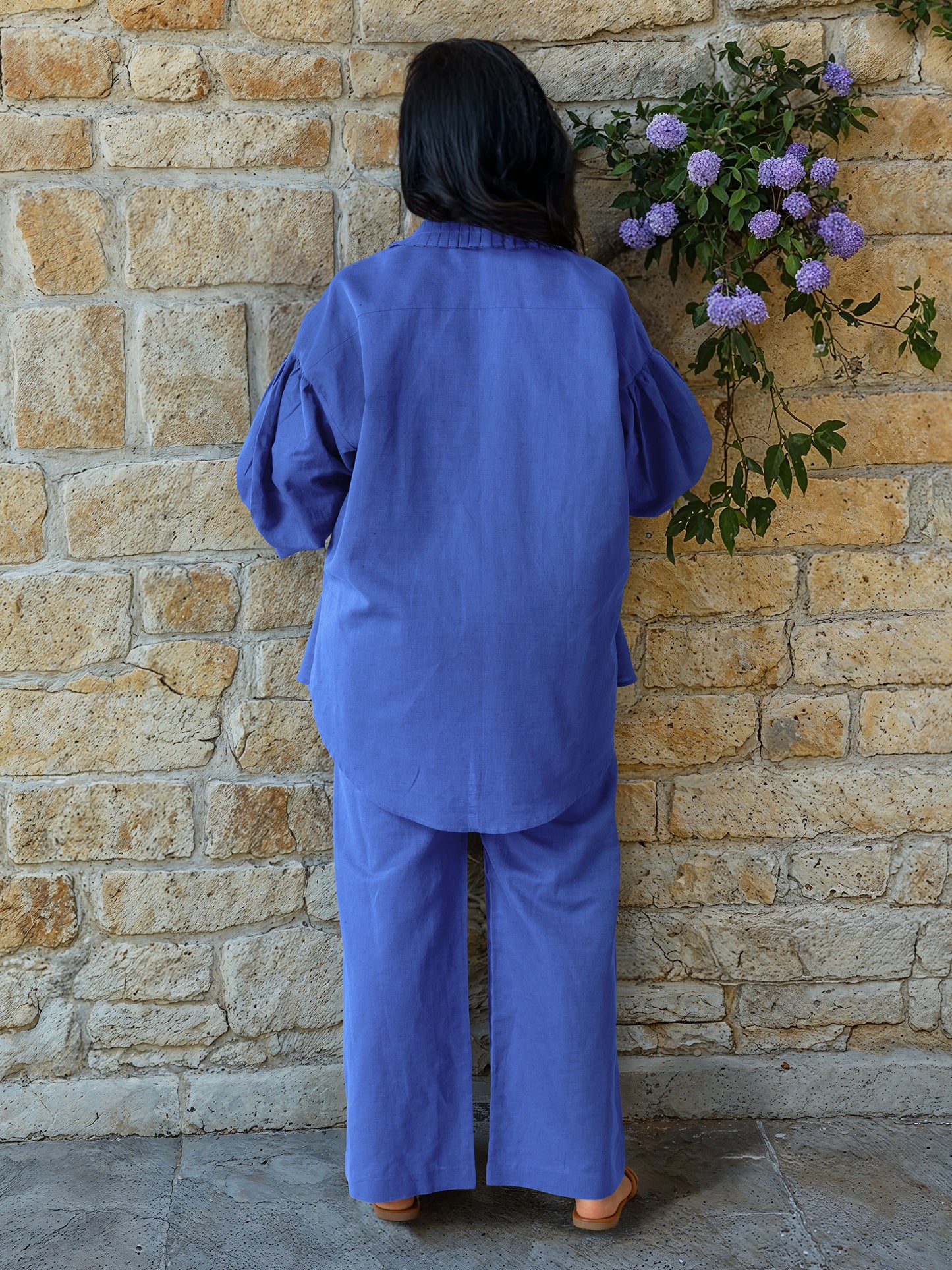 Teal Blue Linen Co-Ord Set