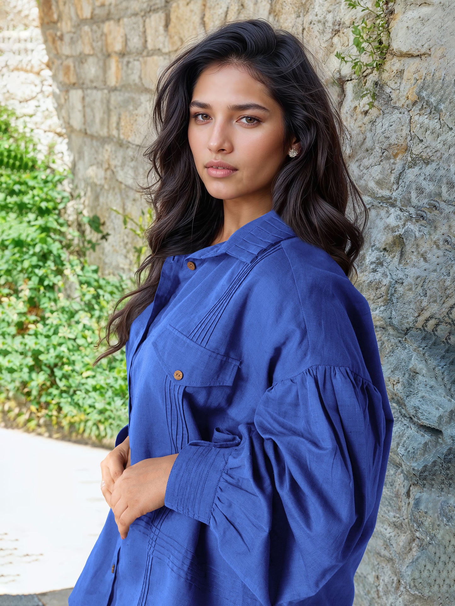 Teal Blue Linen Co-Ord Set