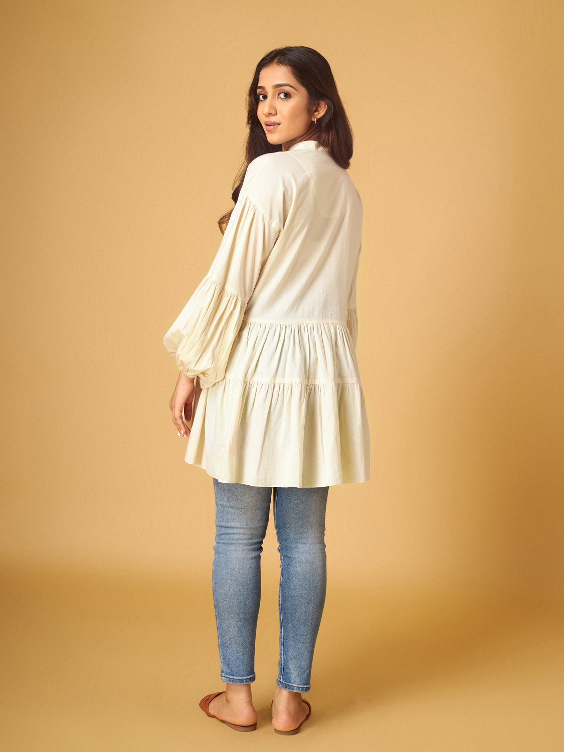 Vanilla Ice Cotton Tiered Tunic