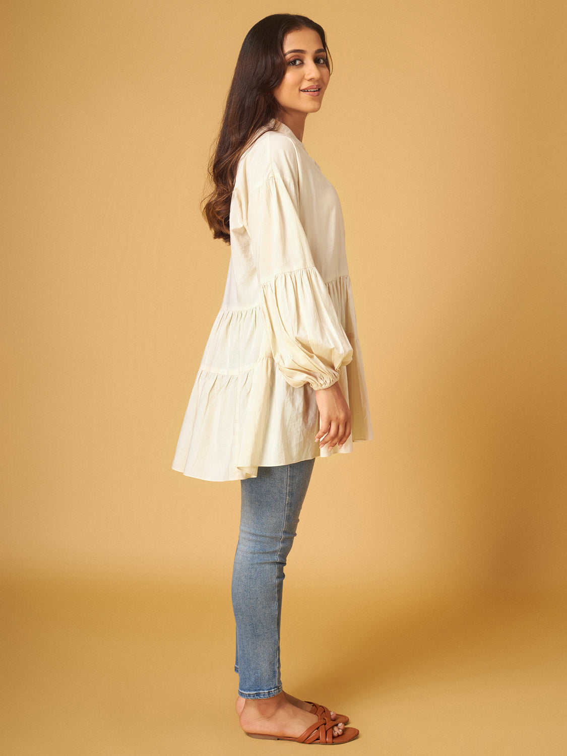 Vanilla Ice Cotton Tiered Tunic