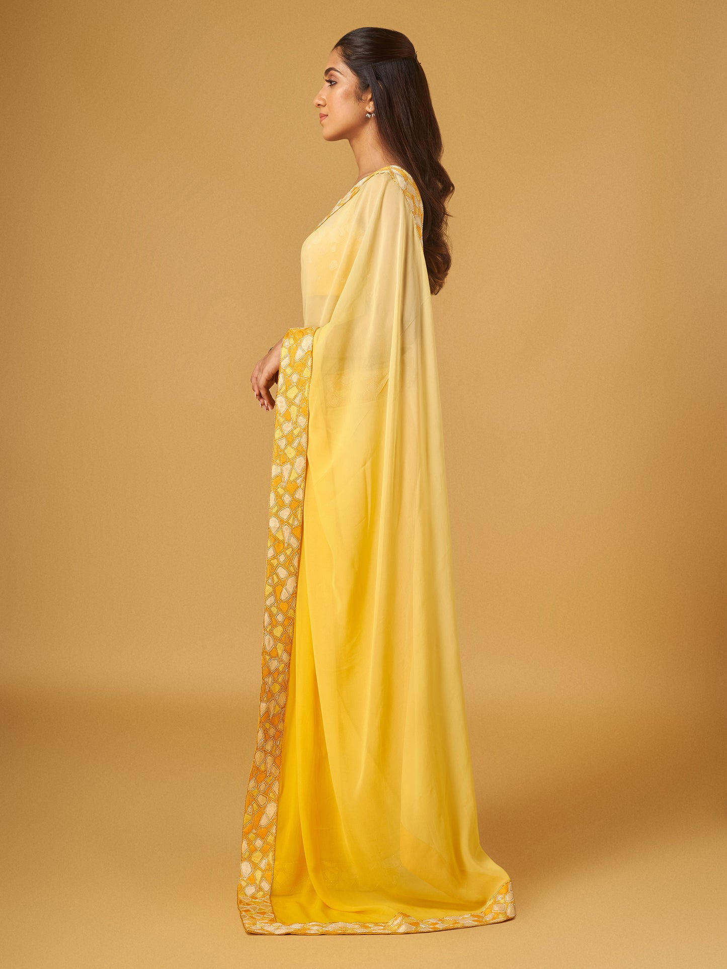 DayLily Georgette Embroidered Saree and Blouse