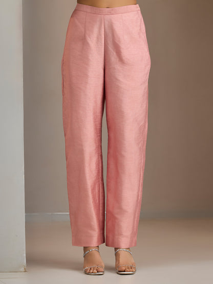 Old Rose Kurta With Dupatta And Pants