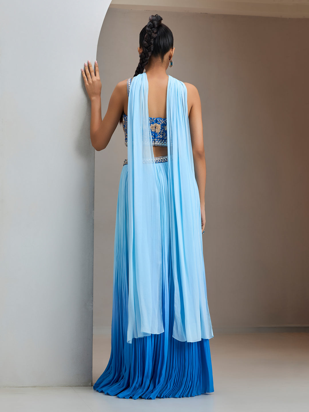 Blue Ombre Dk2 Skirt Set