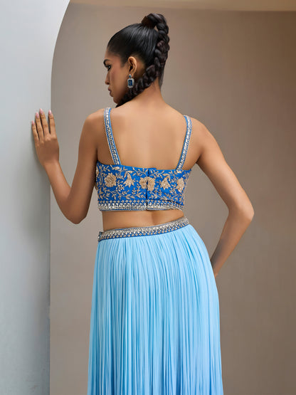 Blue Ombre Dk2 Skirt Set
