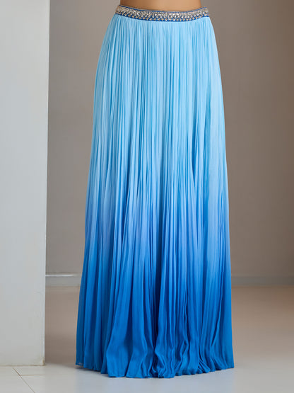 Blue Ombre Dk2 Skirt Set