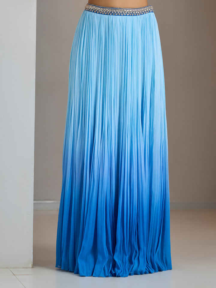Blue Ombre Dk2 Skirt Set