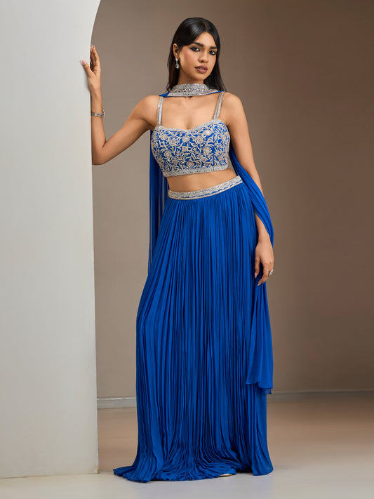 Electric Blue Dk2 Skirt Set