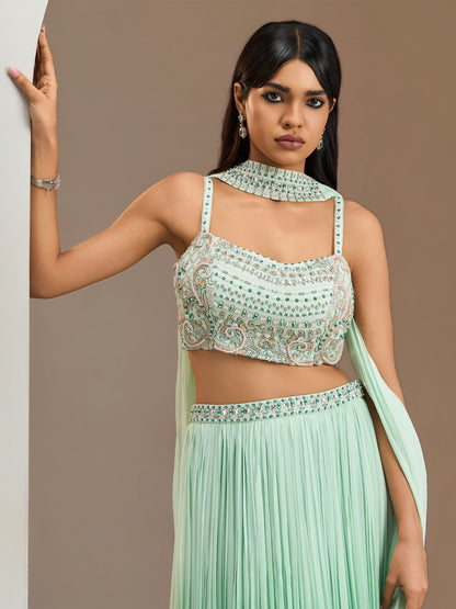 Green Ombre Dk2 Skirt Set