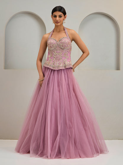 Lilac Corset With Skirt