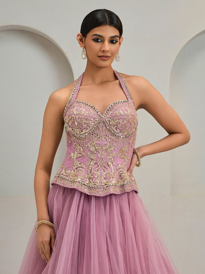 Lilac Corset With Skirt