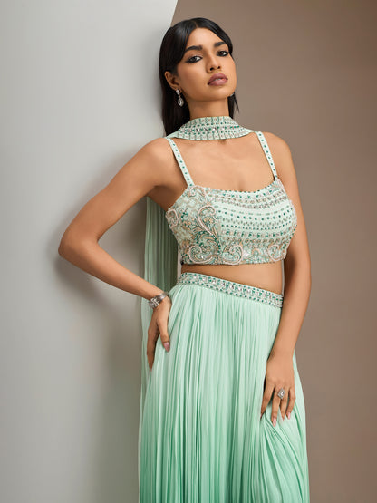 Green Ombre Dk2 Skirt Set