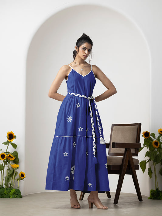 Blue Wave Maxi Dress