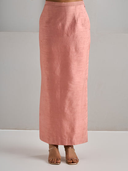 Old Rose Jacket And Skirt