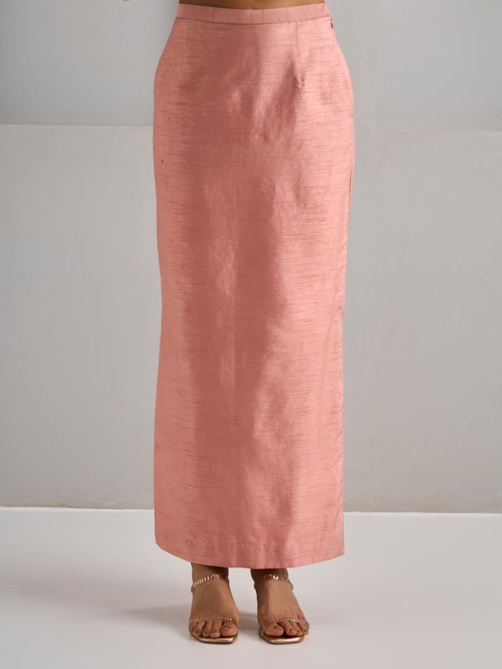 Old Rose Jacket And Skirt