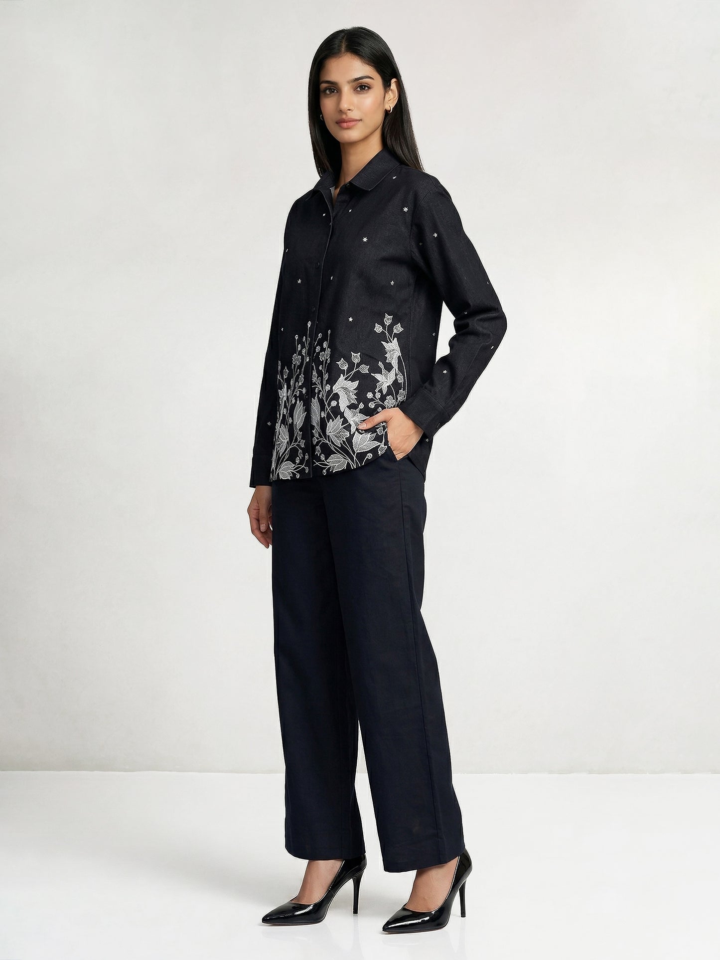 The Midnight Garden Denim Shirt