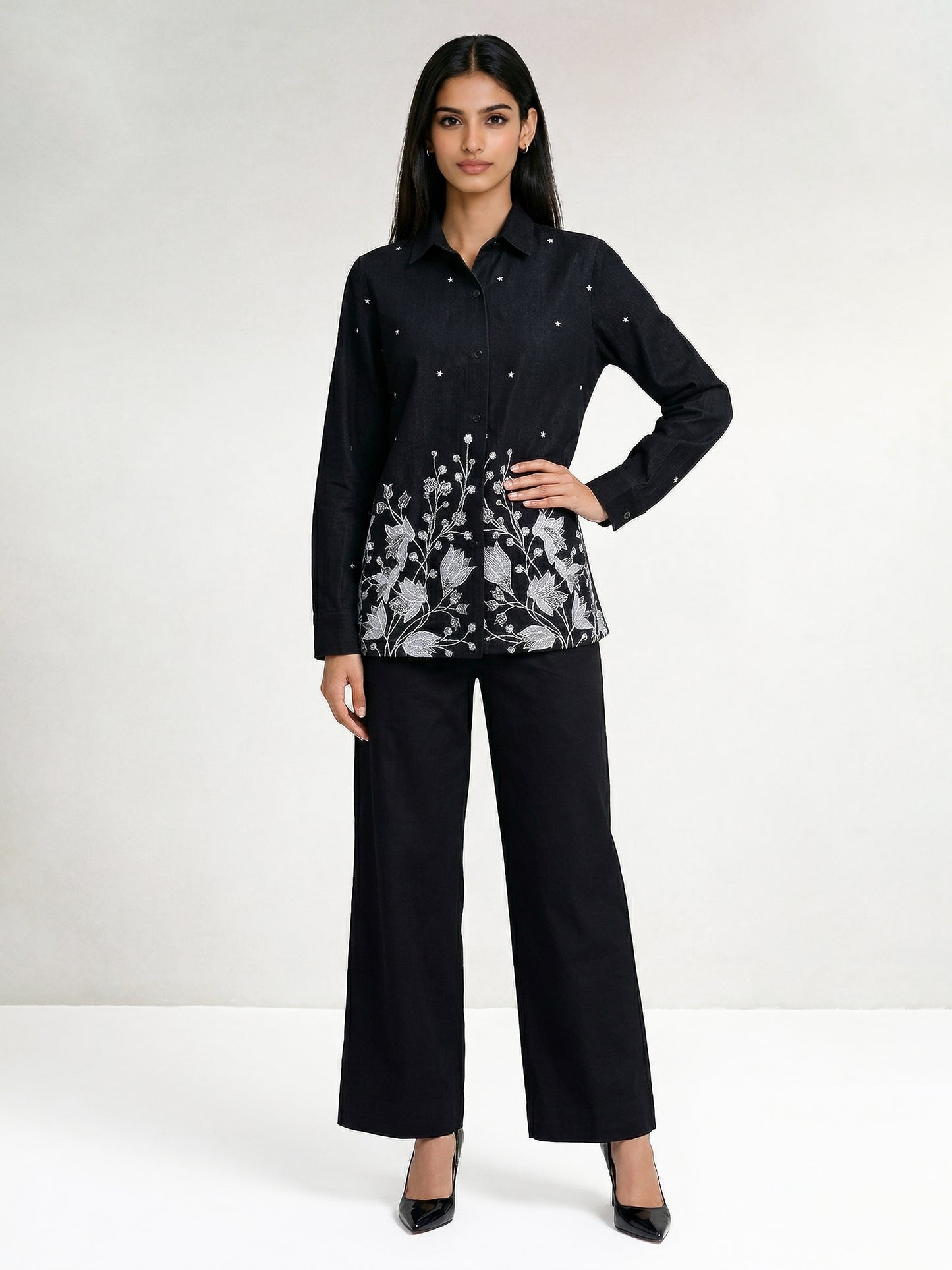 The Midnight Garden Denim Shirt
