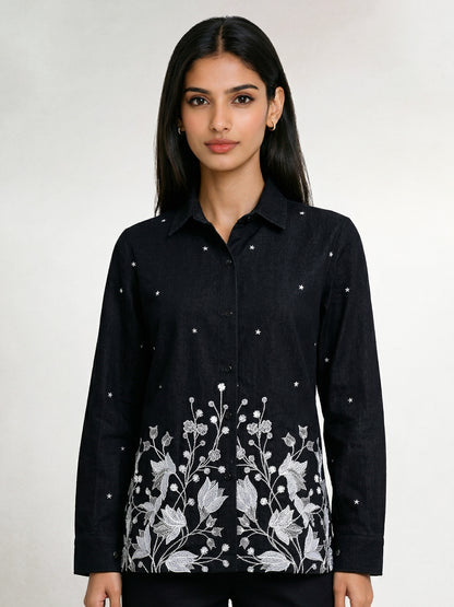 The Midnight Garden Denim Shirt