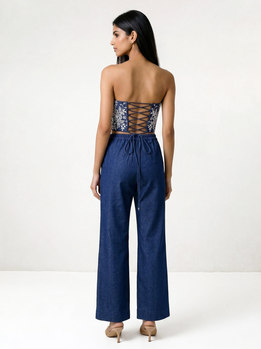 Blue Denim Corset